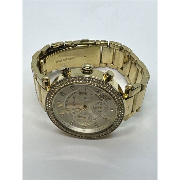Michael Kors Parker MK5354 Women\'s Gold Stainless Steel Analog Dial Watch JNA374 main image 6